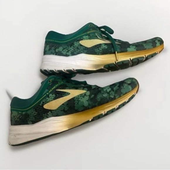 SOLD Brooks Launch 5 Run Lucky Running Shoes Shamrock Green St. Patrick’s - Picture 3 of 8